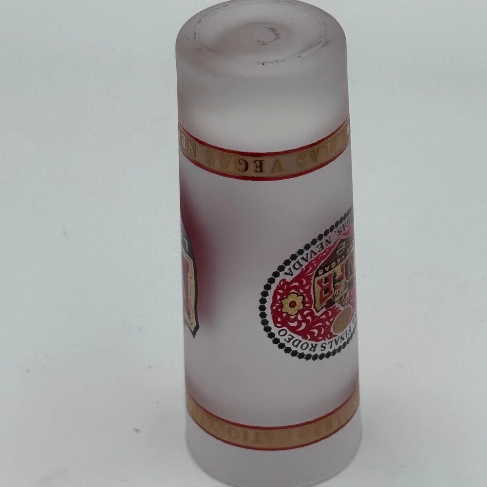 Wrangler NFR 2015 Las Vegas National‎ Finals Rodeo Frosted Tall Shot Glass PRCA